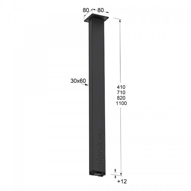 SQUARE LEG 30x60 / MAT BLACK